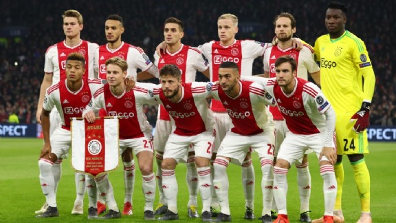 opstelling van Ajax in Madrid