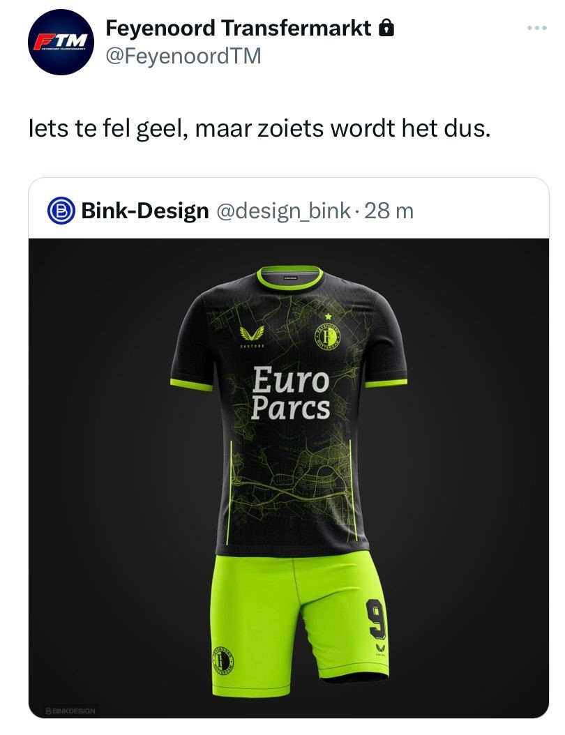 Uitgelekt: lijkt Feyenoord-shirt Castore te worden